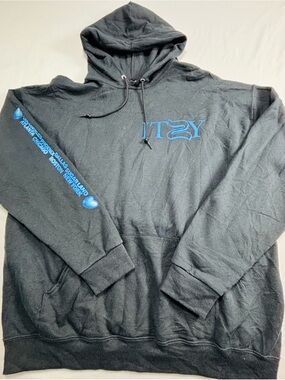 Black Hoodie with Blue ITZY Logo - M529